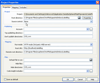 CakePHP Project Setup