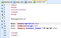 Smarty code in NuSphere's PhpED - smarty call php function